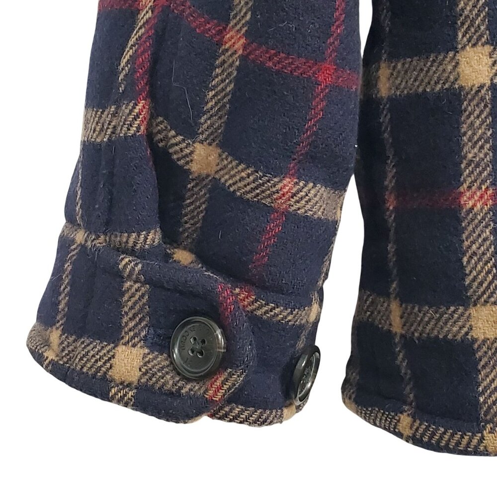 Brooks Brothers Mens M Jacket Plaid Wool Blend Short Coat Plaid Check Heritage - Picture 15 of 15